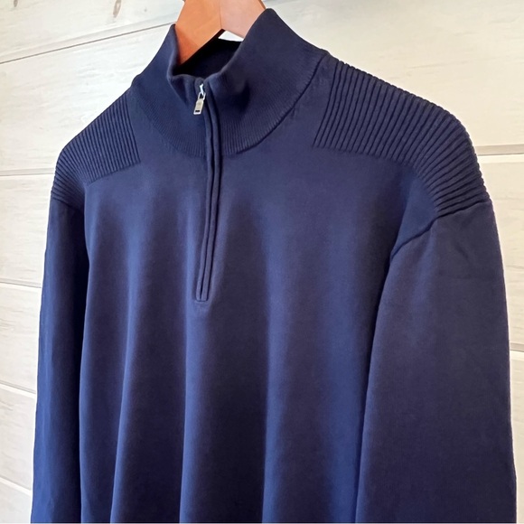 Cutter & Buck Quarter Zip Pullover Long Sleeve Sweater Navy Blue Medium MCS07544 - Picture 14 of 14